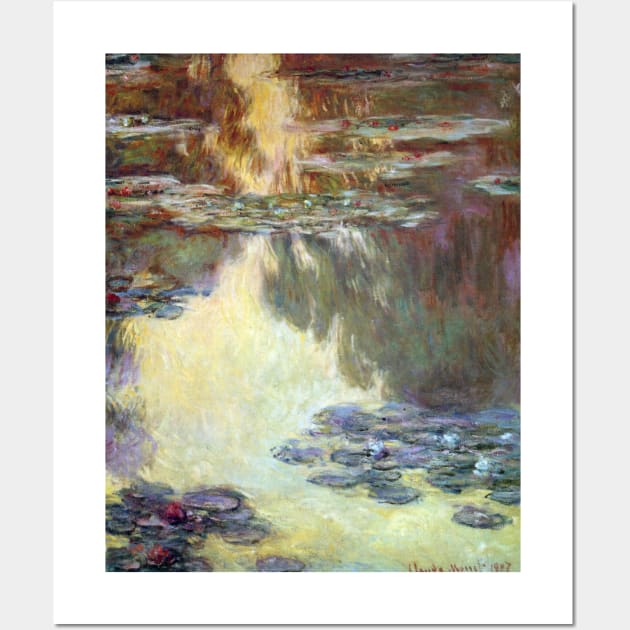 Waterlilies by Claude Monet Wall Art by MasterpieceCafe